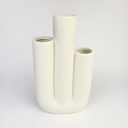 3 Pipe Ceramic Vase